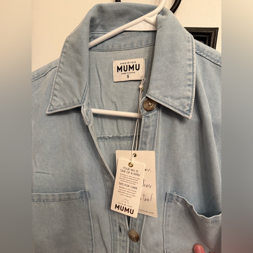 Show Me Your MuMu Birmingham Button-Up Dress NEW WITH TAGS - Picture 7 of 8